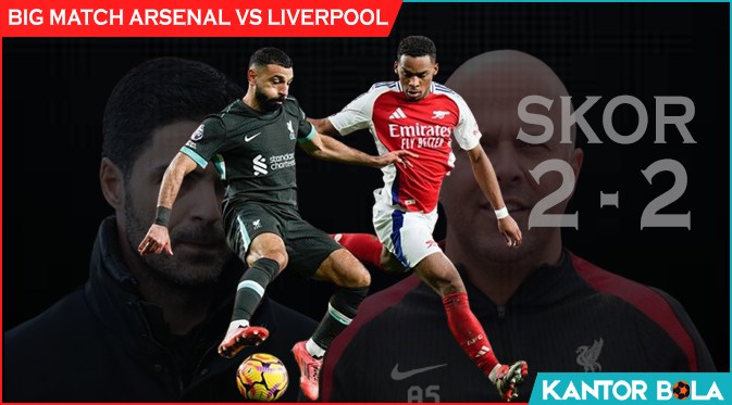 arsenal vs loverpool skor akhir 2-2